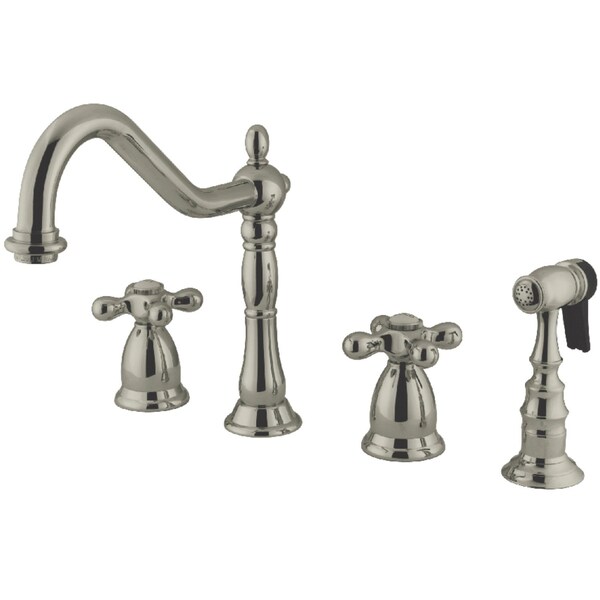 KS1798AXBS Widespread Kitchen Faucet, Brushed Nickel